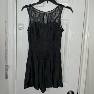 American eagle outfitters black lace romper